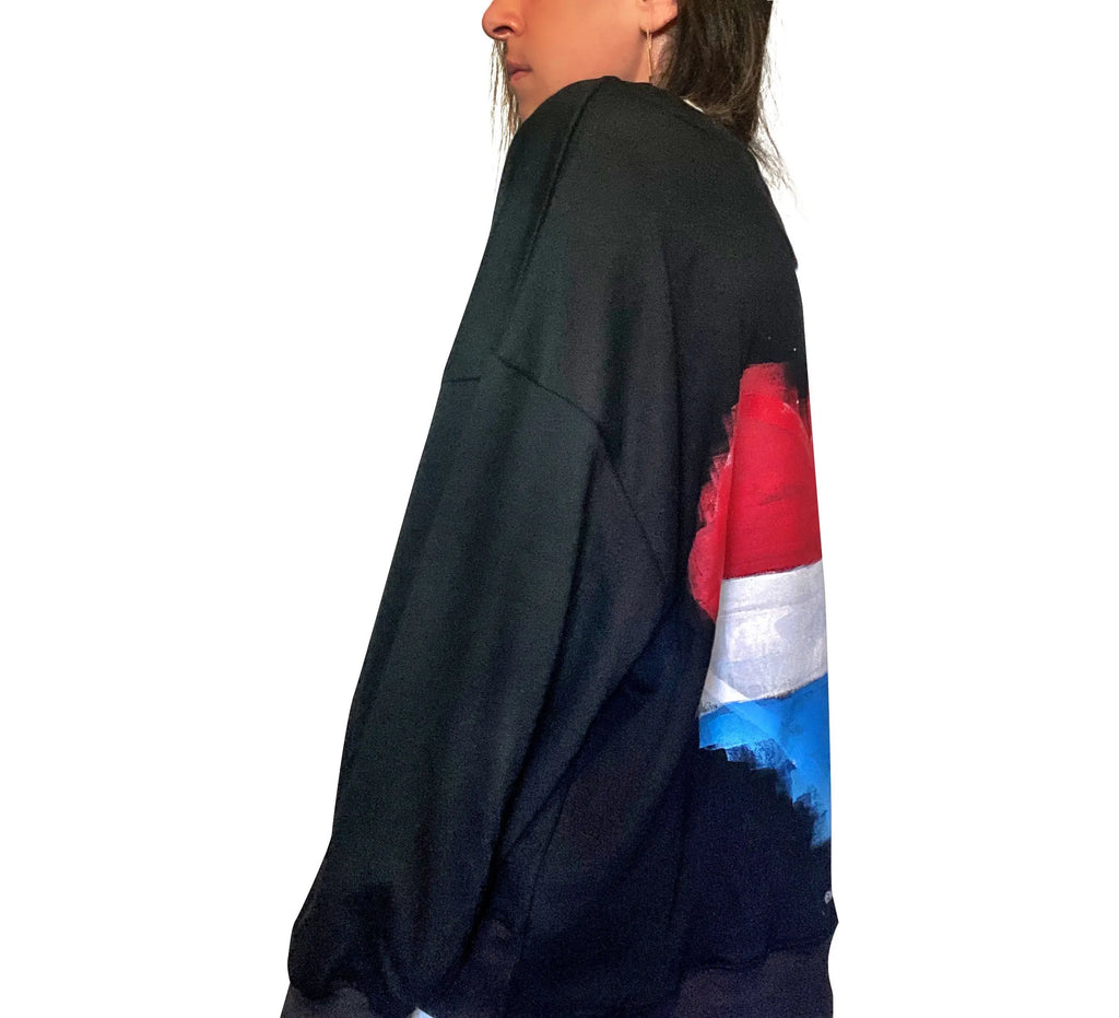 'RED, WHITE & BLUE LOVE' PAINTED SWEATSHIRT by Wren + Glory Wren + Glory