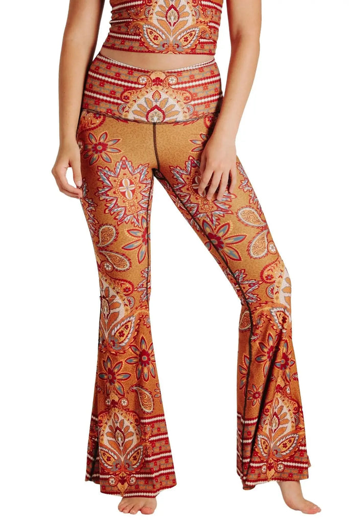 Rad Paisley Printed Bell Bottoms by Yoga Democracy Yoga Democracy