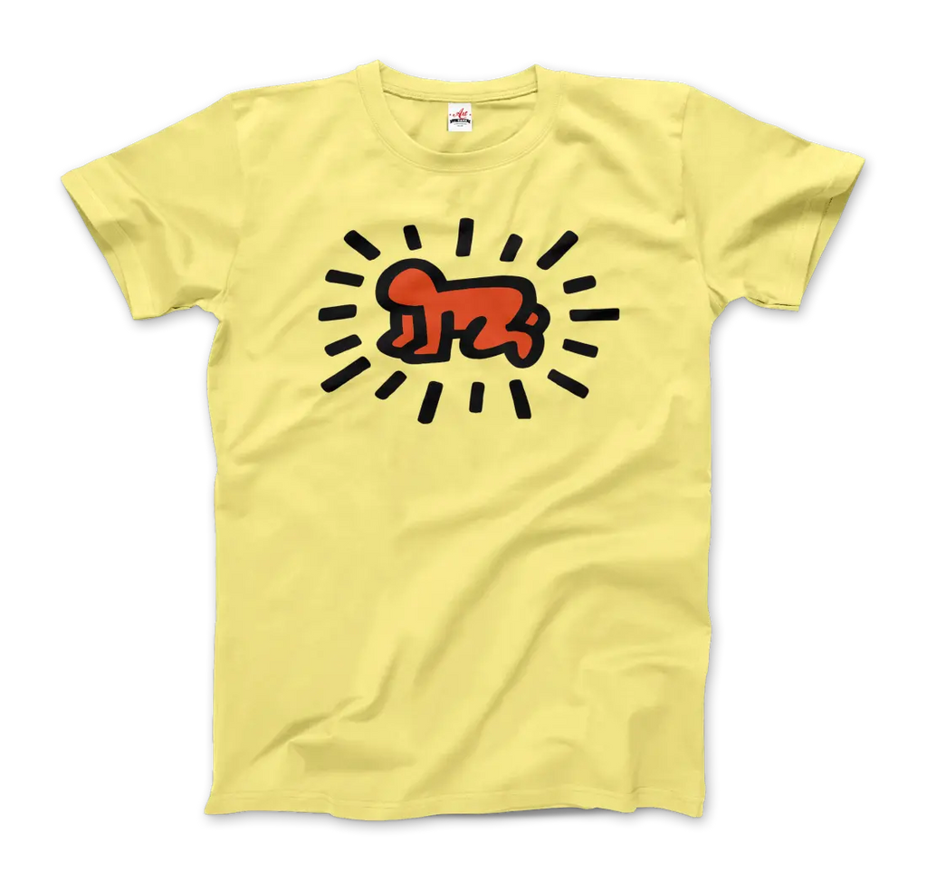 Radiant Baby Icon, 1990 Street Art T-Shirt by Art-O-Rama Shop ART-O-RAMA-SHOP