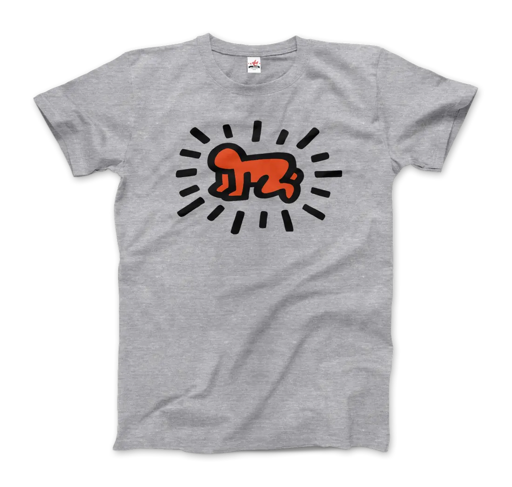 Radiant Baby Icon, 1990 Street Art T-Shirt by Art-O-Rama Shop ART-O-RAMA-SHOP