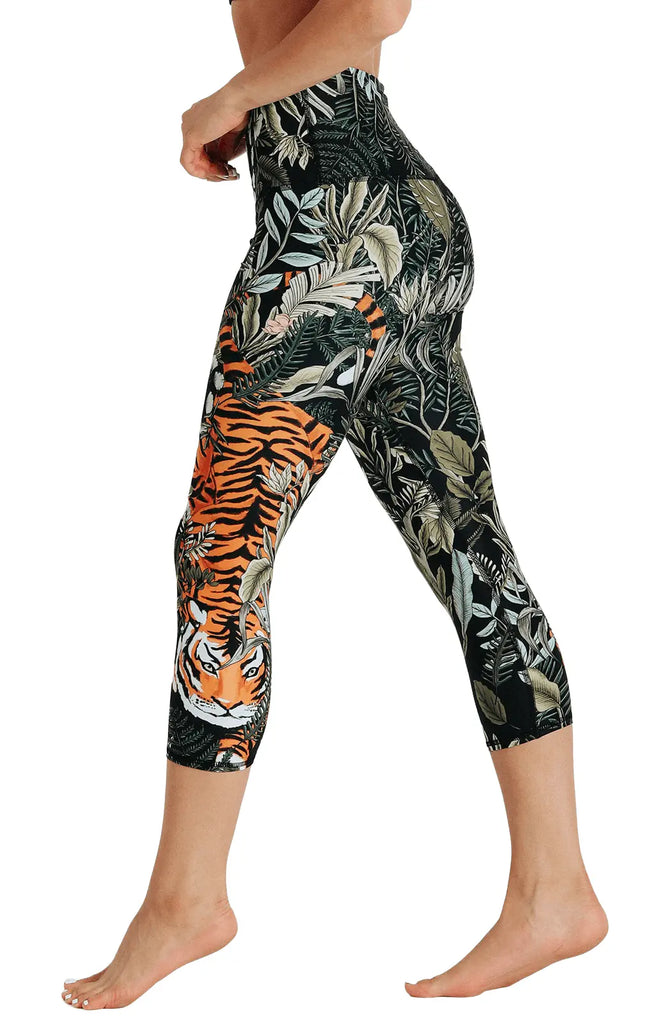 Rawr Talent Printed Yoga Crops by Yoga Democracy Yoga Democracy