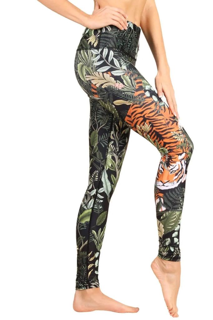 Rawr Talent Printed Yoga Leggings by Yoga Democracy Yoga Democracy