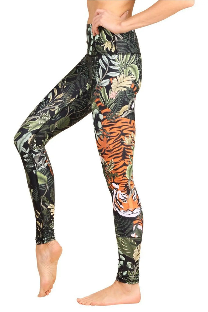 Rawr Talent Printed Yoga Leggings by Yoga Democracy Yoga Democracy