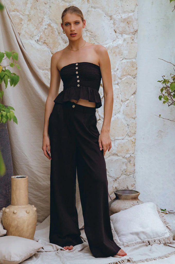 Raya Wide Leg Linen Pants by Bali Lane Bali Lane
