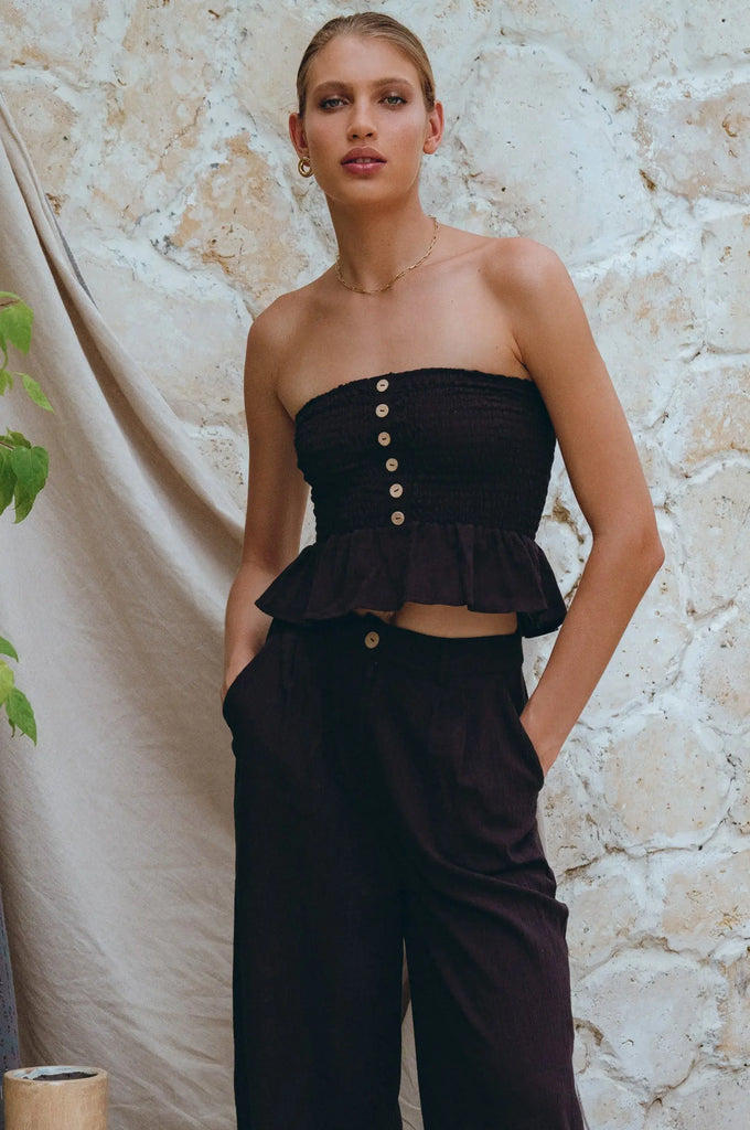 Raya Wide Leg Linen Pants by Bali Lane Bali Lane