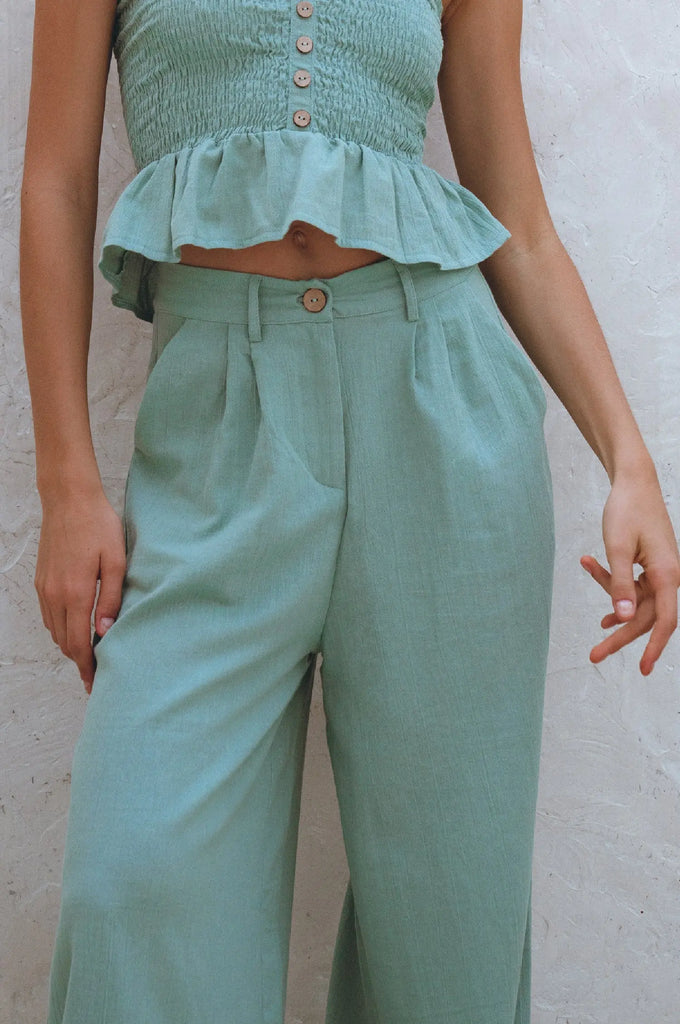 Raya Wide Leg Linen Pants by Bali Lane Bali Lane
