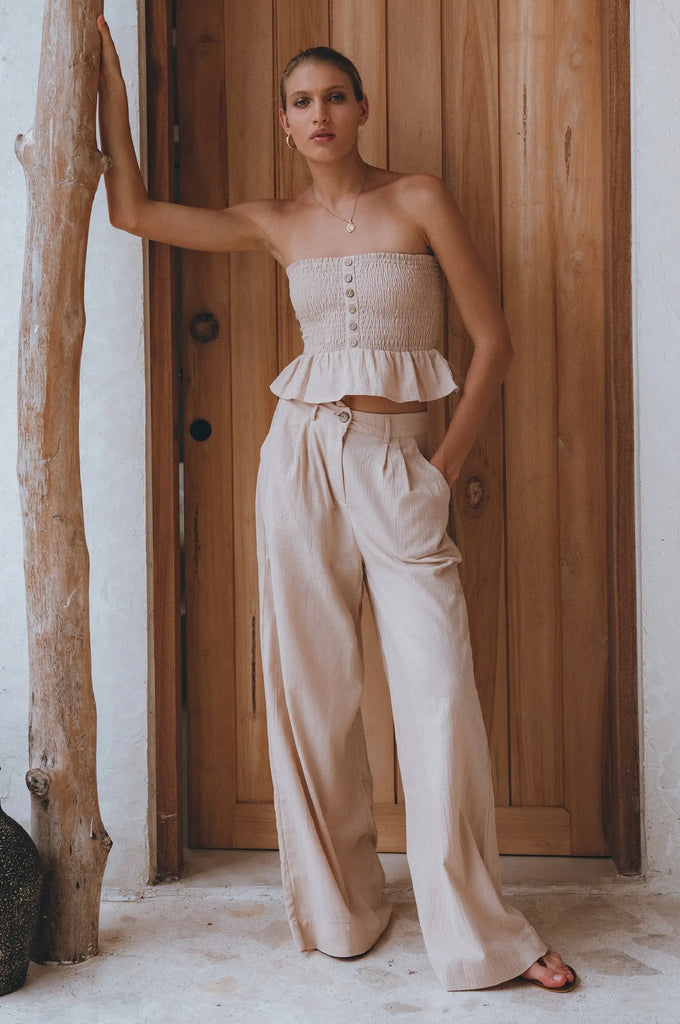 Raya Wide Leg Linen Pants by Bali Lane Bali Lane