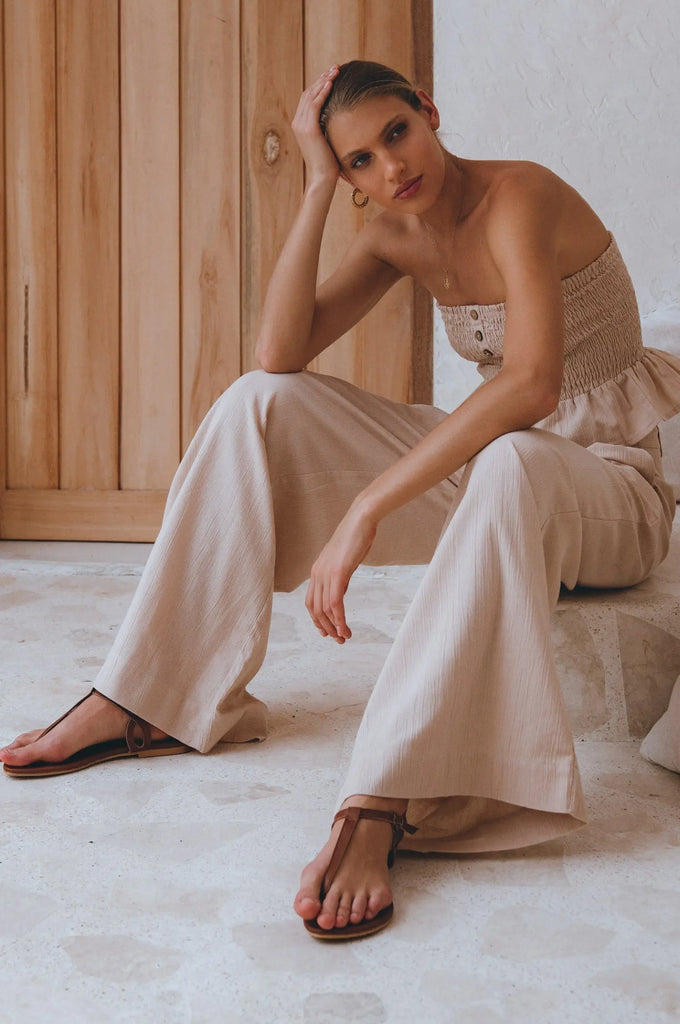 Raya Wide Leg Linen Pants by Bali Lane Bali Lane