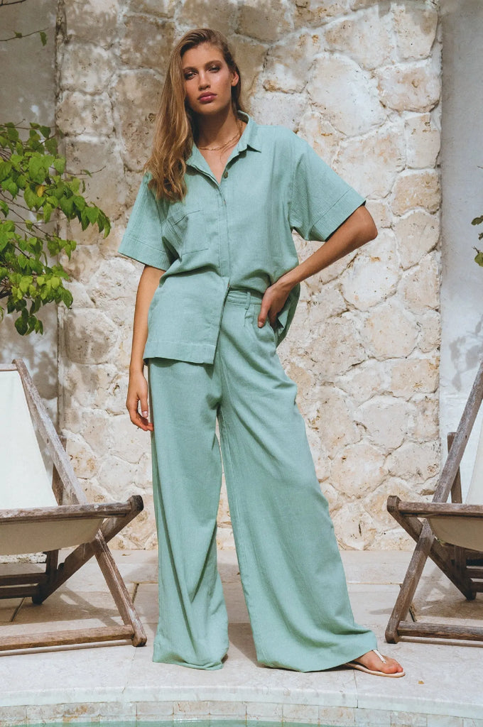 Raya Wide Leg Linen Pants by Bali Lane Bali Lane