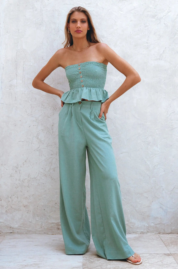 Raya Wide Leg Linen Pants by Bali Lane Bali Lane