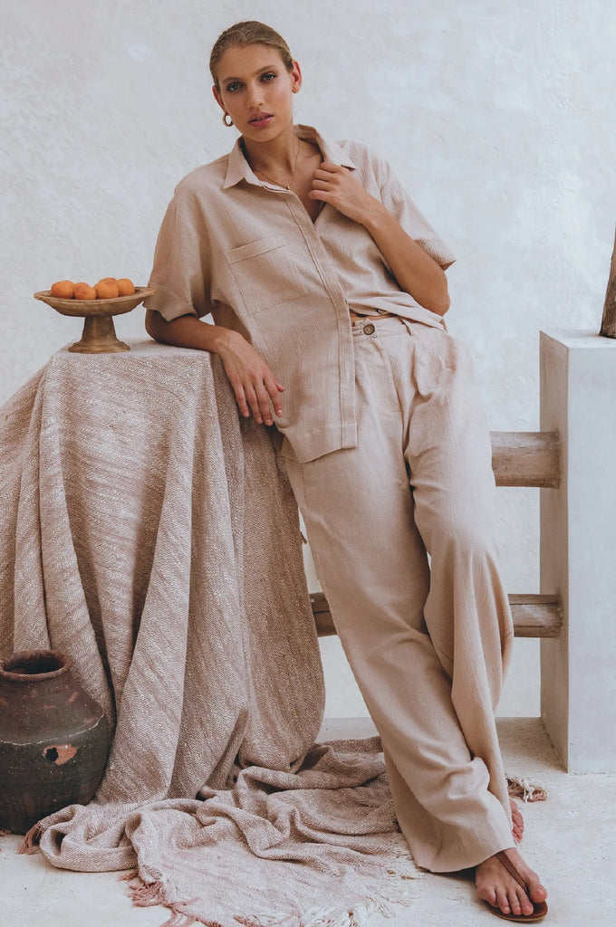 Raya Wide Leg Linen Pants by Bali Lane Bali Lane