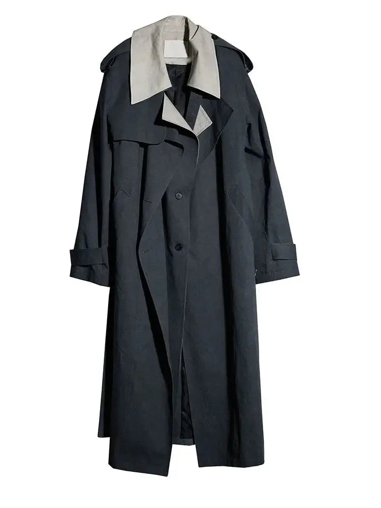Regener Color Block Trench Coat by Marigold Shadows Marigold Shadows