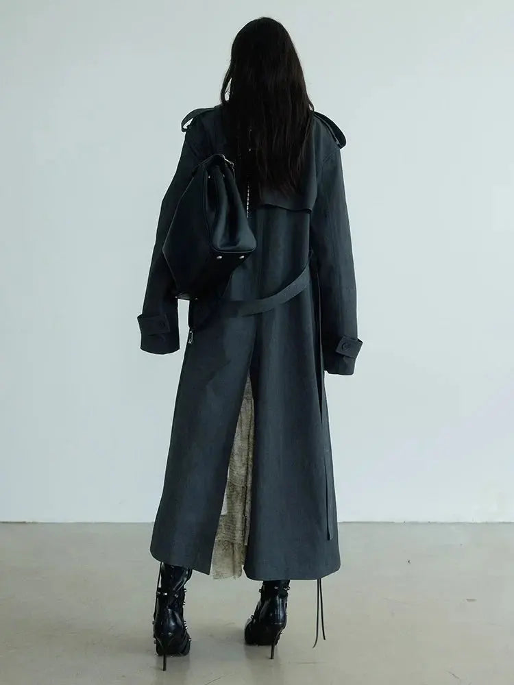 Regener Color Block Trench Coat by Marigold Shadows Marigold Shadows