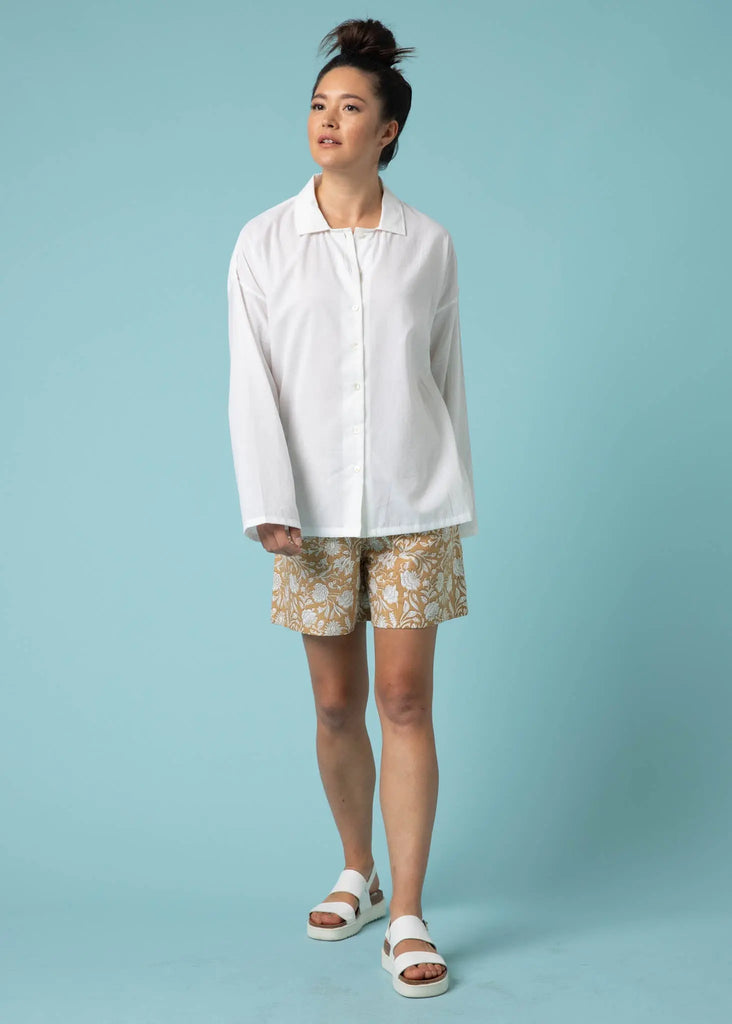 Relaxed Boyfriend Shirt - White by And For Good And For Good