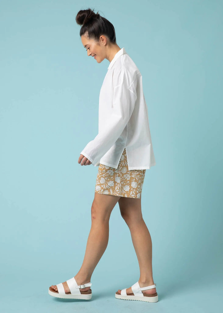 Relaxed Boyfriend Shirt - White by And For Good And For Good