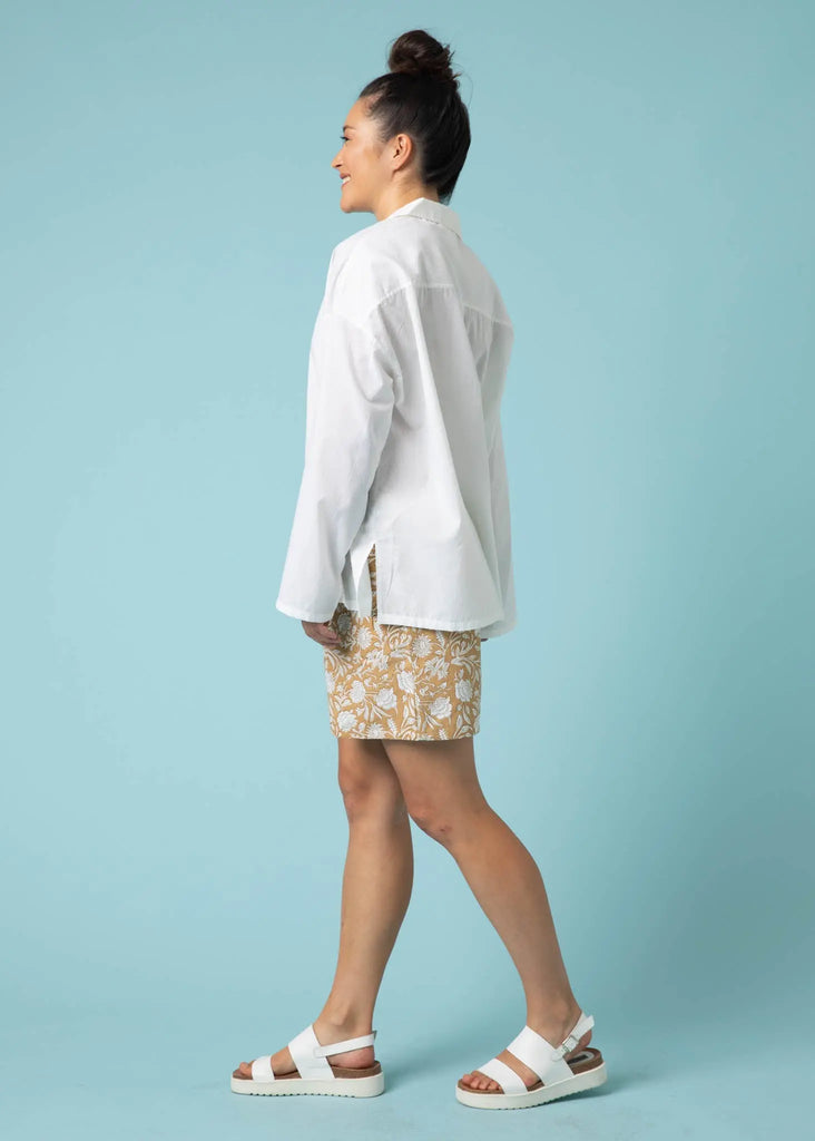 Relaxed Boyfriend Shirt - White by And For Good And For Good