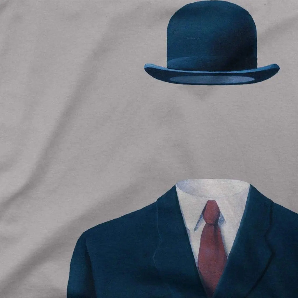Rene Magritte Man in a Bowler Hat, 1964 Artwork T-Shirt by Art-O-Rama Shop ART-O-RAMA-SHOP