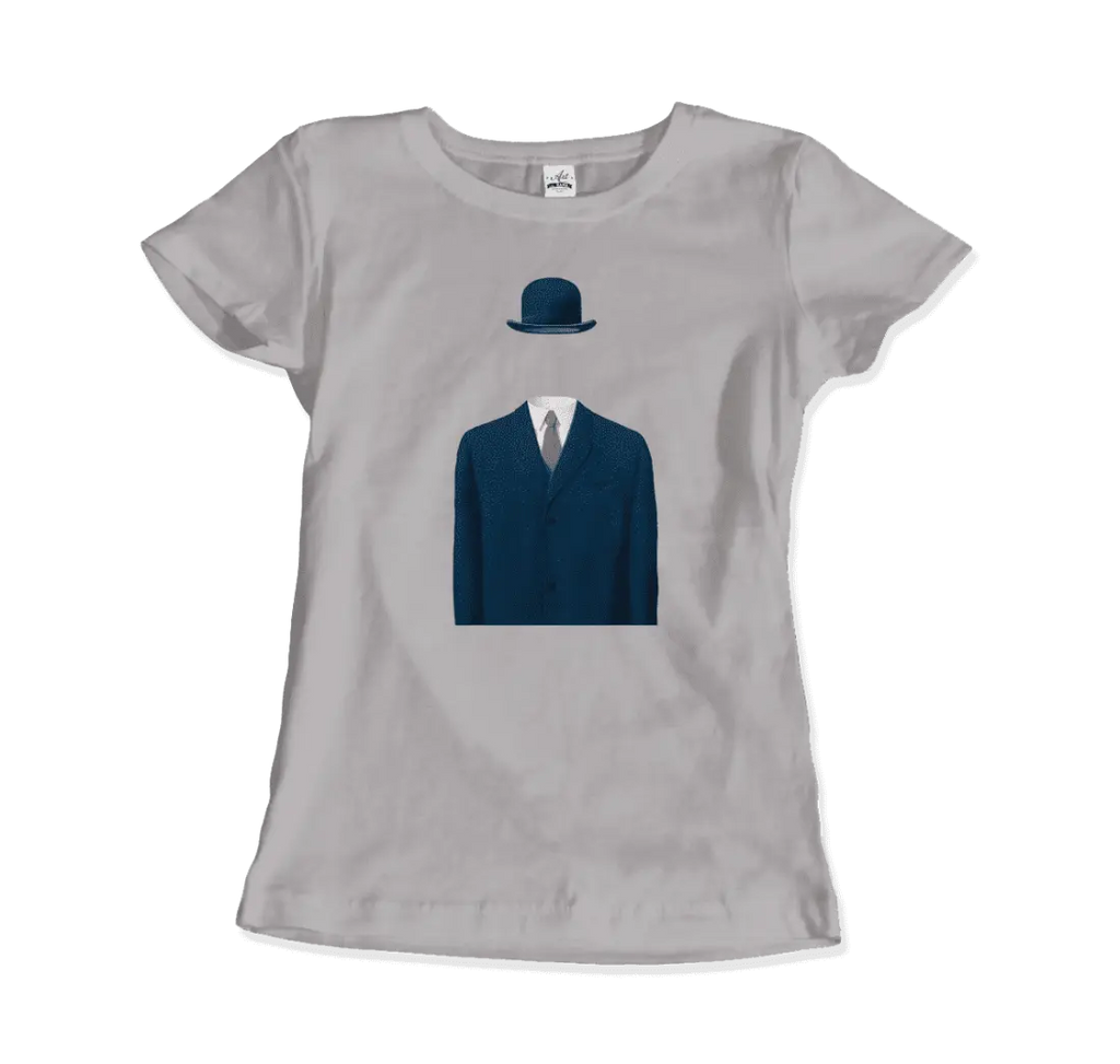 Rene Magritte Man in a Bowler Hat, 1964 Artwork T-Shirt by Art-O-Rama Shop ART-O-RAMA-SHOP