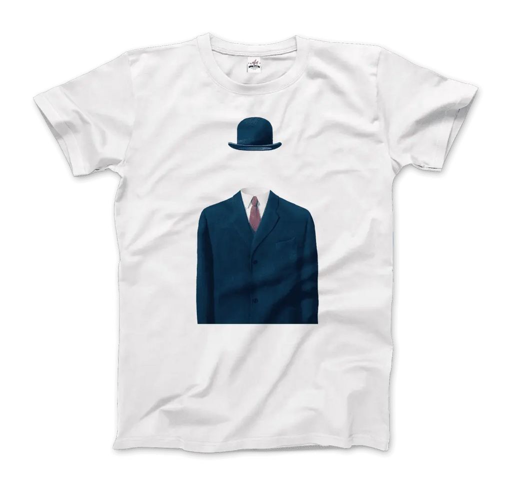 Rene Magritte Man in a Bowler Hat, 1964 Artwork T-Shirt by Art-O-Rama Shop ART-O-RAMA-SHOP