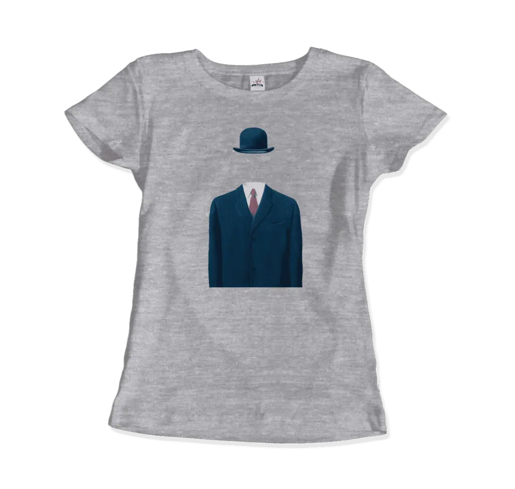 Rene Magritte Man in a Bowler Hat, 1964 Artwork T-Shirt by Art-O-Rama Shop ART-O-RAMA-SHOP
