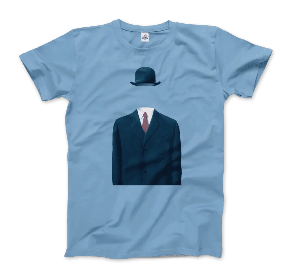 Rene Magritte Man in a Bowler Hat, 1964 Artwork T-Shirt by Art-O-Rama Shop ART-O-RAMA-SHOP