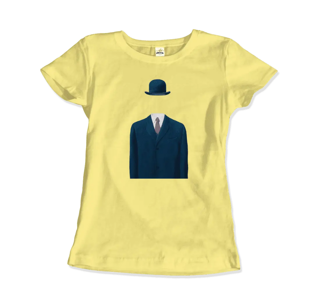 Rene Magritte Man in a Bowler Hat, 1964 Artwork T-Shirt by Art-O-Rama Shop ART-O-RAMA-SHOP