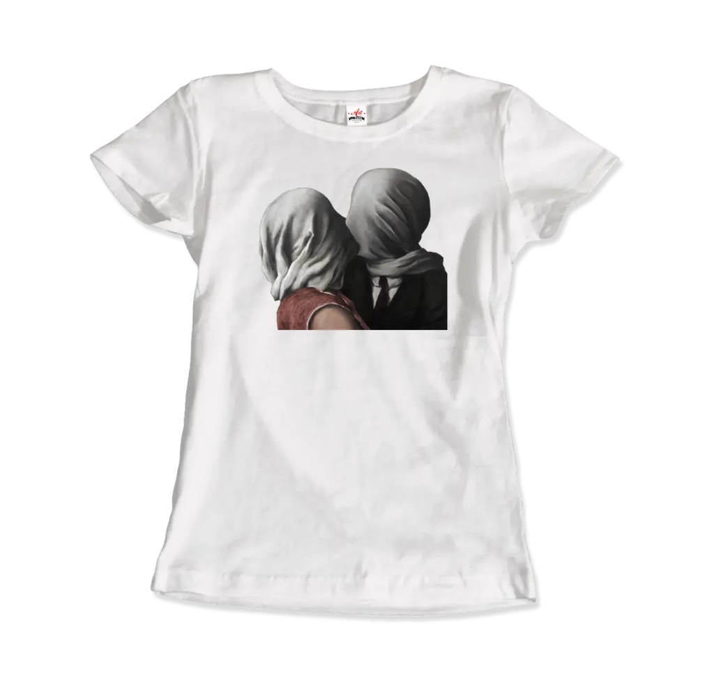 Rene Magritte The Lovers II (1928) Artwork T-Shirt by Art-O-Rama Shop ART-O-RAMA-SHOP