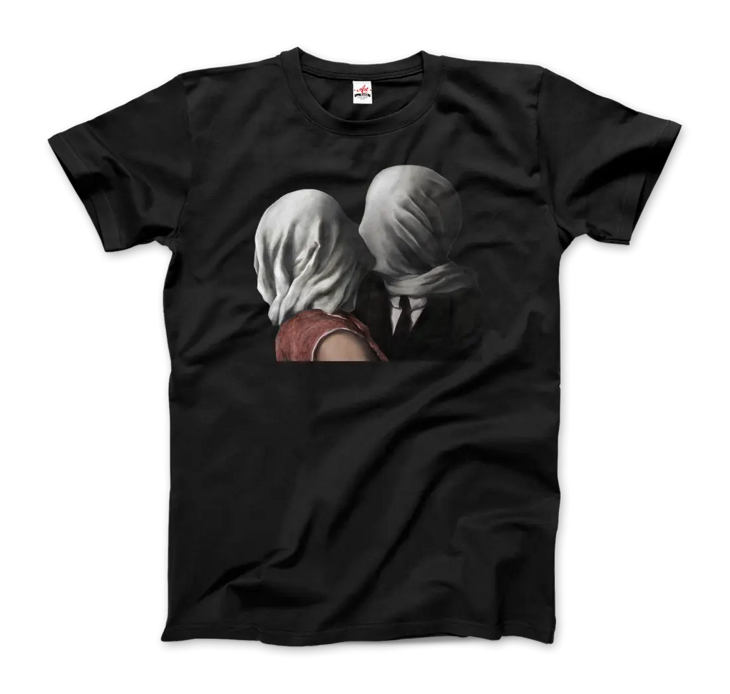Rene Magritte The Lovers II (1928) Artwork T-Shirt by Art-O-Rama Shop ART-O-RAMA-SHOP