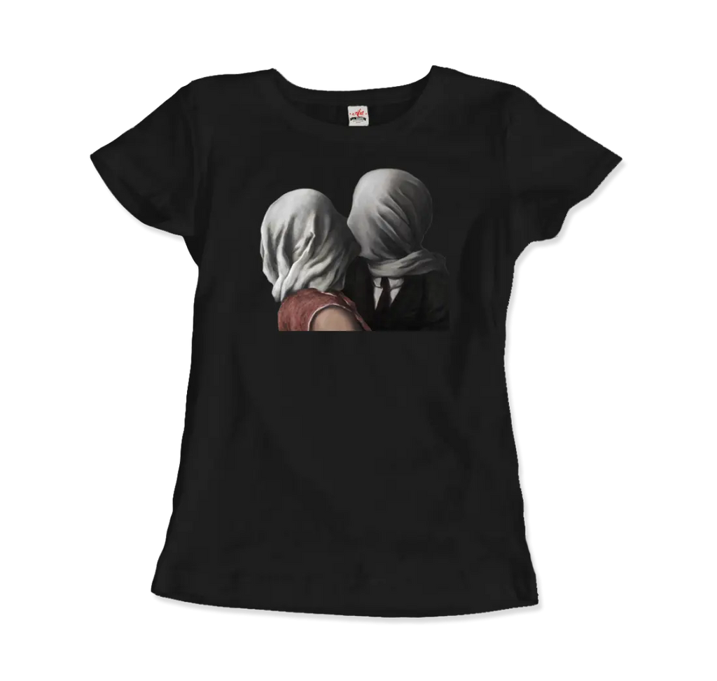 Rene Magritte The Lovers II (1928) Artwork T-Shirt by Art-O-Rama Shop ART-O-RAMA-SHOP
