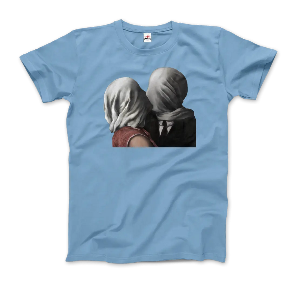 Rene Magritte The Lovers II (1928) Artwork T-Shirt by Art-O-Rama Shop ART-O-RAMA-SHOP