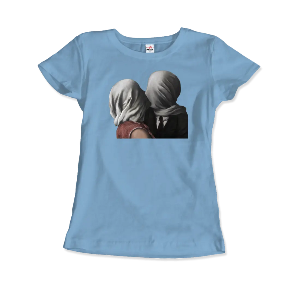 Rene Magritte The Lovers II (1928) Artwork T-Shirt by Art-O-Rama Shop ART-O-RAMA-SHOP