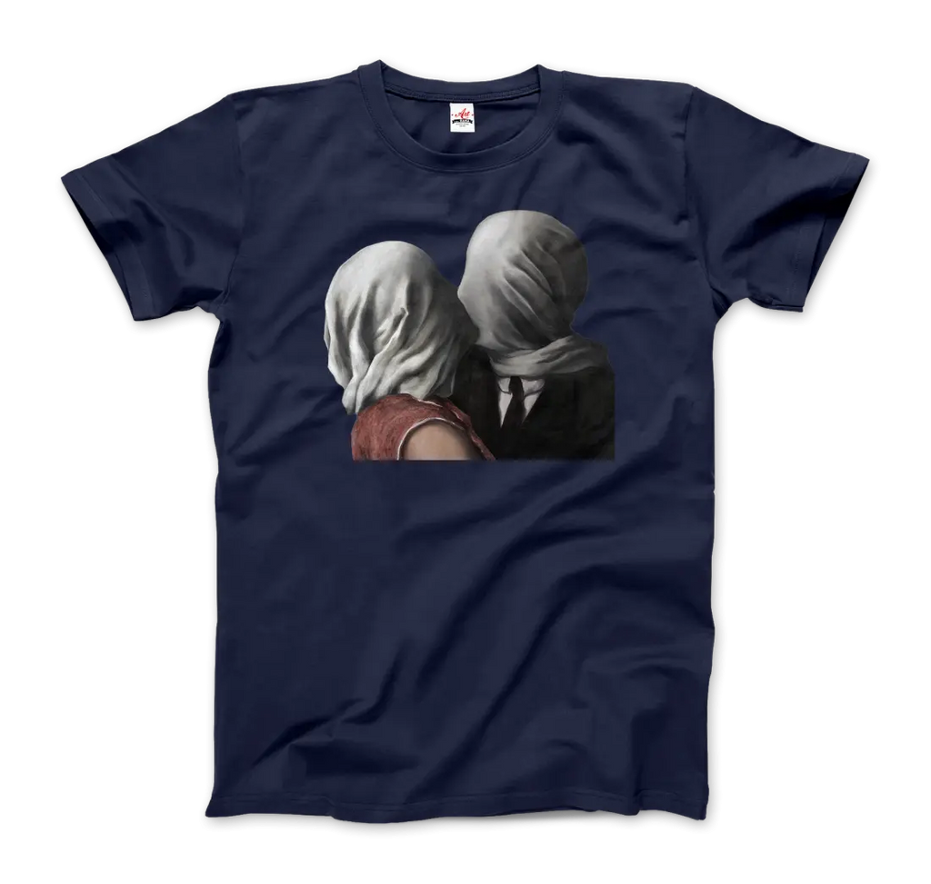 Rene Magritte The Lovers II (1928) Artwork T-Shirt by Art-O-Rama Shop ART-O-RAMA-SHOP