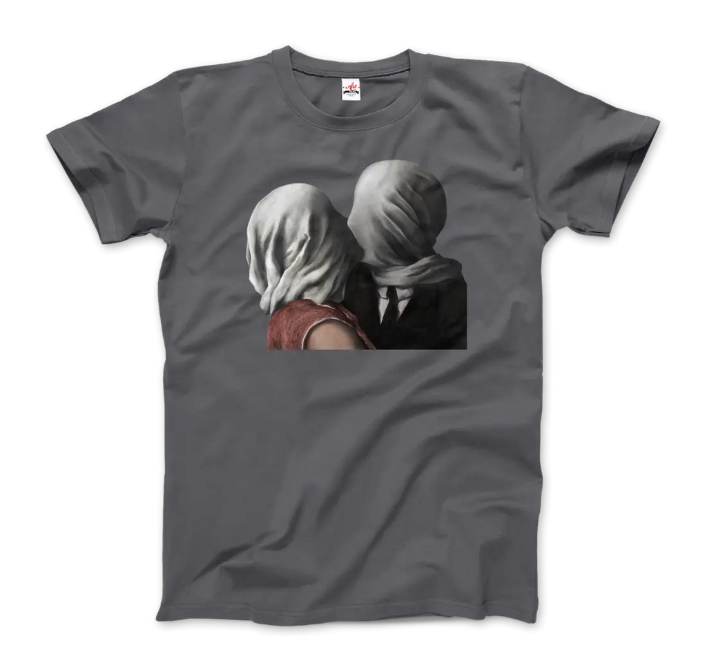 Rene Magritte The Lovers II (1928) Artwork T-Shirt by Art-O-Rama Shop ART-O-RAMA-SHOP
