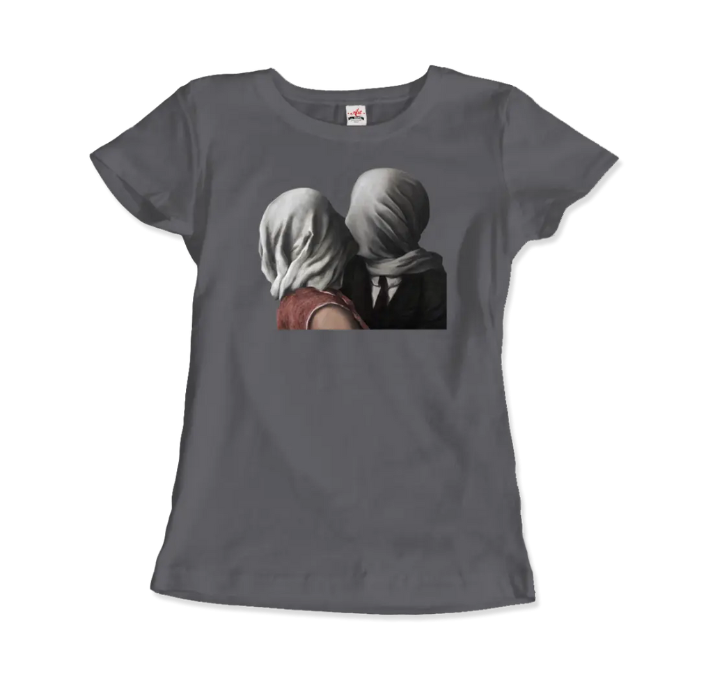Rene Magritte The Lovers II (1928) Artwork T-Shirt by Art-O-Rama Shop ART-O-RAMA-SHOP