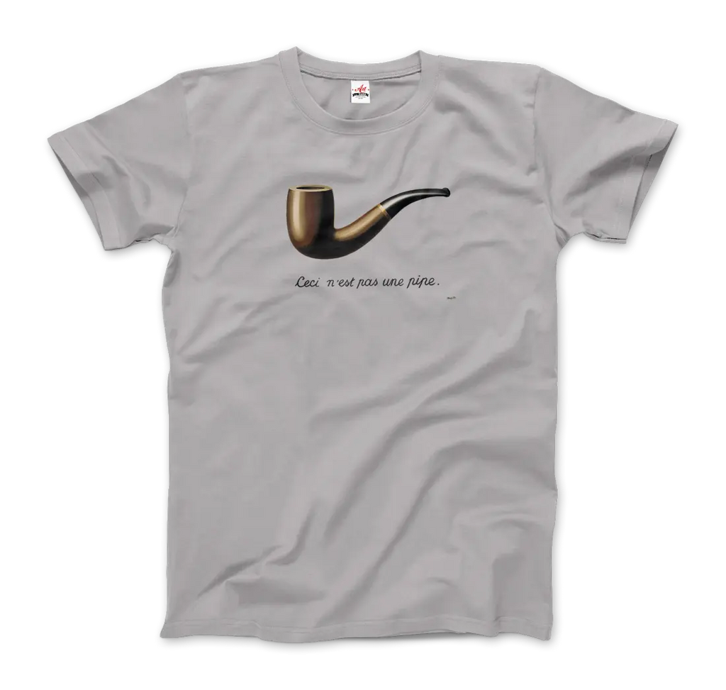 Rene Magritte This Is Not A Pipe, 1929 Artwork T-Shirt by Art-O-Rama Shop ART-O-RAMA-SHOP