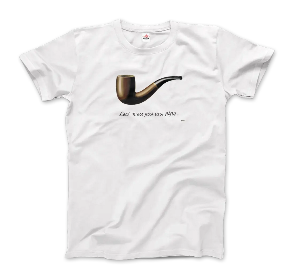 Rene Magritte This Is Not A Pipe, 1929 Artwork T-Shirt by Art-O-Rama Shop ART-O-RAMA-SHOP