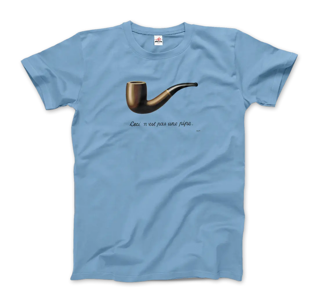 Rene Magritte This Is Not A Pipe, 1929 Artwork T-Shirt by Art-O-Rama Shop ART-O-RAMA-SHOP