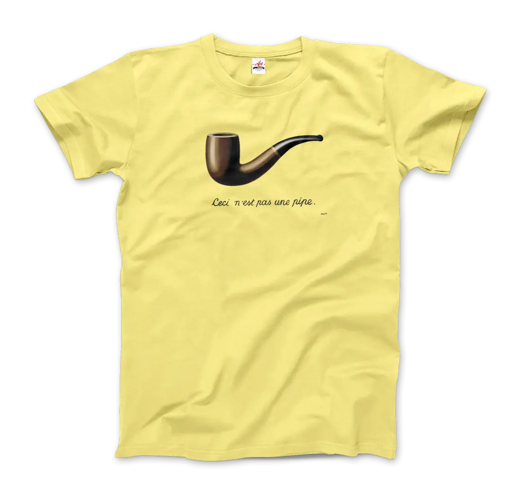 Rene Magritte This Is Not A Pipe, 1929 Artwork T-Shirt by Art-O-Rama Shop ART-O-RAMA-SHOP
