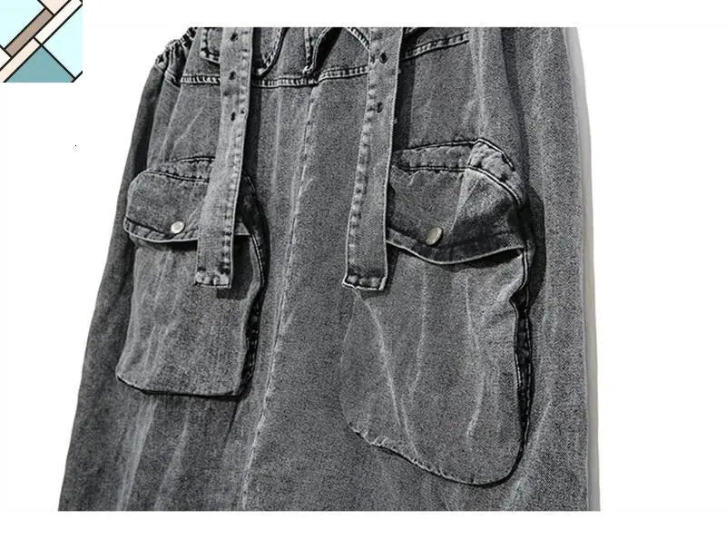 Rie High Waisted Pocket Denim Overalls by Marigold Shadows MARIGOLD SHADOWS