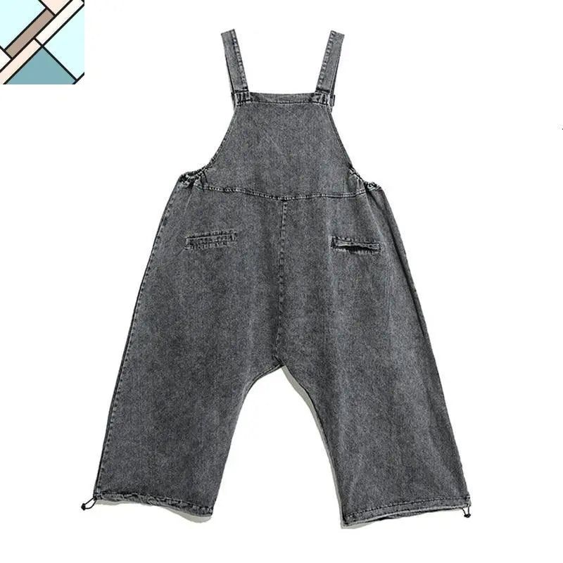 Rie High Waisted Pocket Denim Overalls by Marigold Shadows MARIGOLD SHADOWS