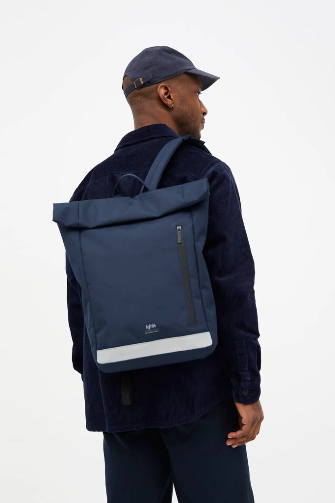 Roll Reflective Backpack Navy by Lefrik USA Lefrik USA