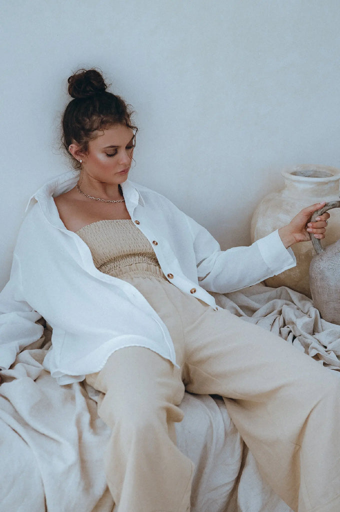 Romania Oversized Linen Shirt by Bali Lane Bali Lane