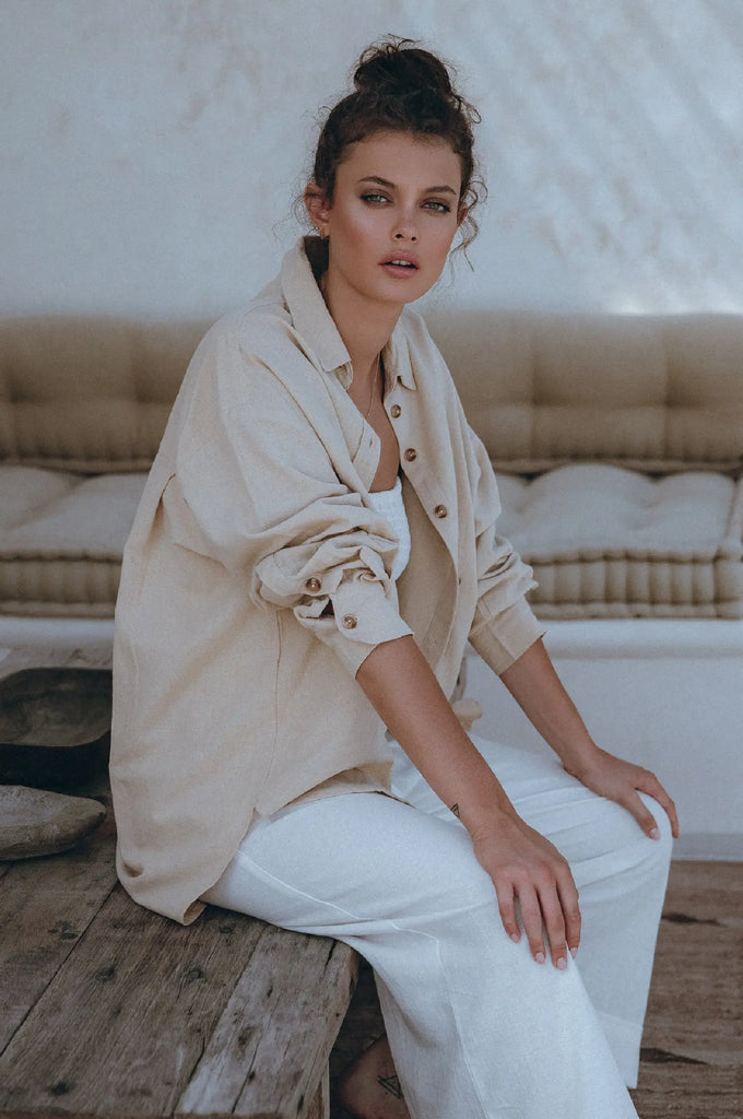 Romania Oversized Linen Shirt by Bali Lane Bali Lane