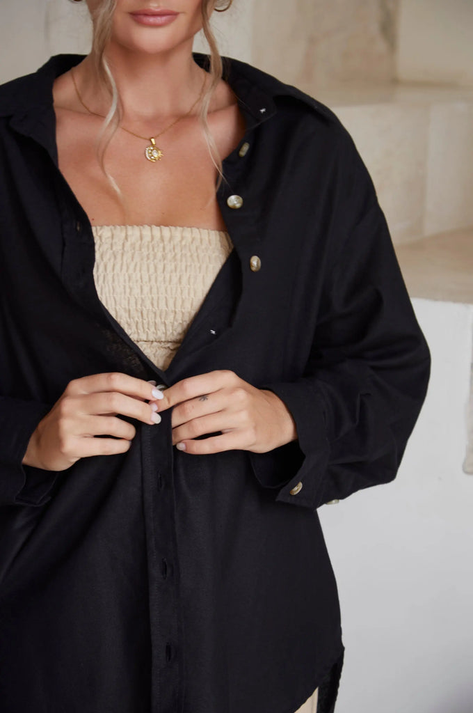 Romania Oversized Linen Shirt by Bali Lane Bali Lane