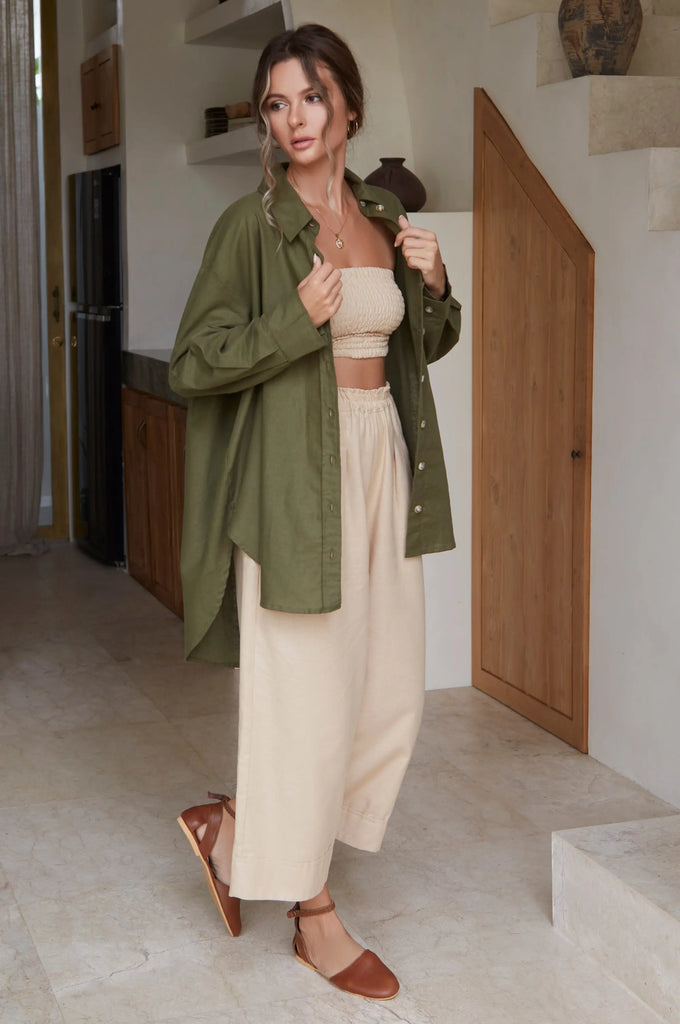 Romania Oversized Linen Shirt by Bali Lane Bali Lane