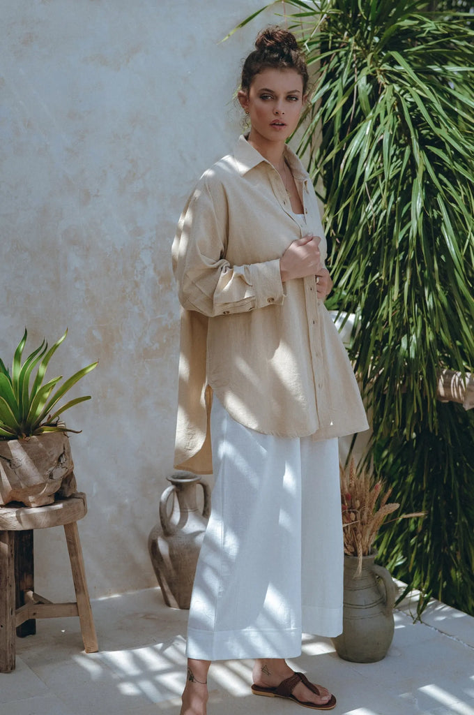 Romania Oversized Linen Shirt by Bali Lane Bali Lane