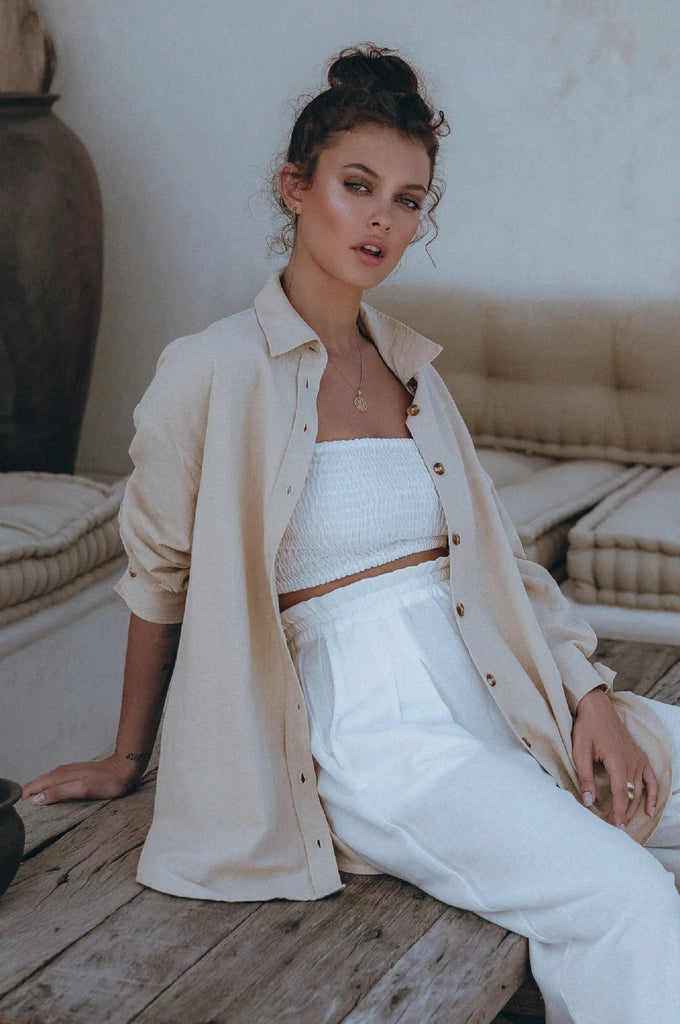 Romania Oversized Linen Shirt by Bali Lane Bali Lane
