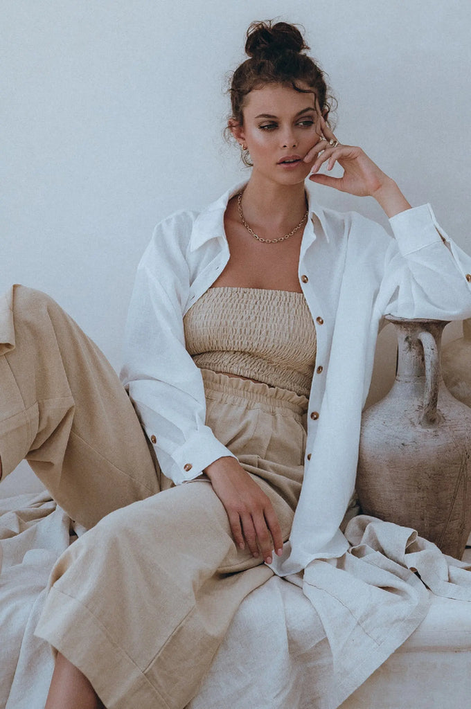 Romania Oversized Linen Shirt by Bali Lane Bali Lane