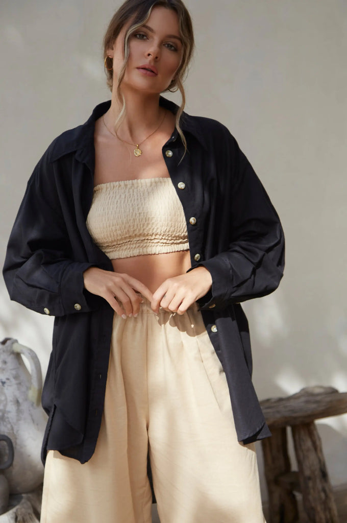 Romania Oversized Linen Shirt by Bali Lane Bali Lane