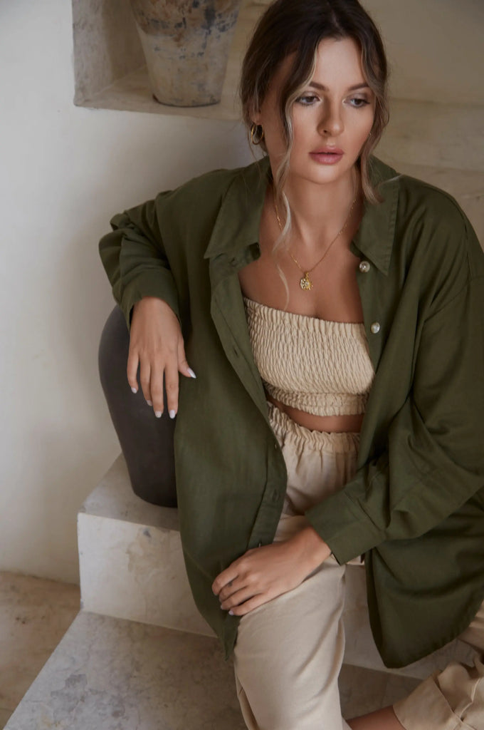 Romania Oversized Linen Shirt by Bali Lane Bali Lane